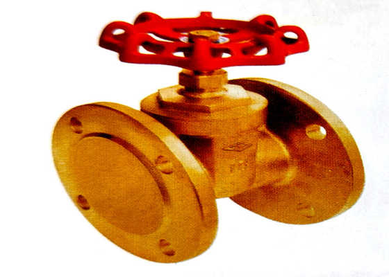 जल वायु तेल प्रतिरोधी पहनने के लिए Flanged जाली पीतल गेट वाल्व